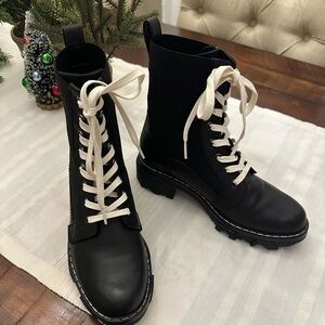 Rag & Bone Women’s Shiloh Black Lace-Up Boots Size 38.5 $250